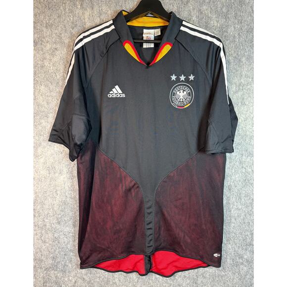 Germany Adidas Mens 2004-2006 Y2K XL Away Jersey Football Shirt Black ClimaCool - Picture 1 of 8